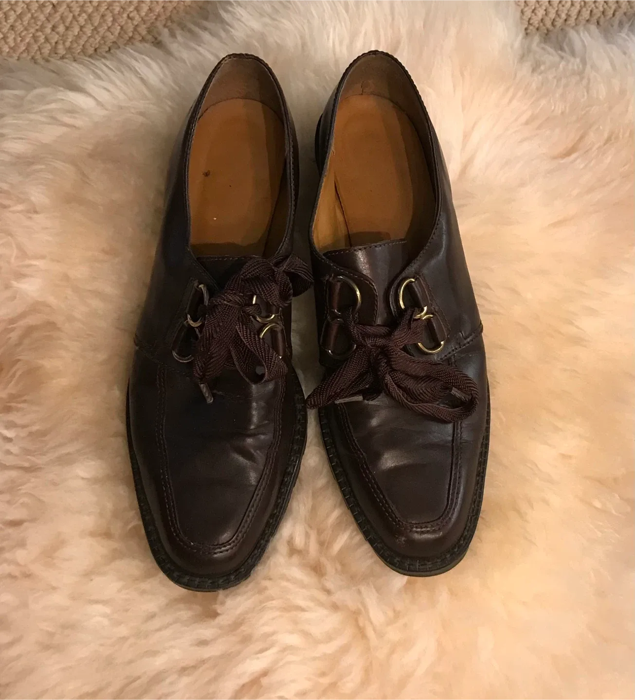 Brown Leather Shoes Size 6 #cleanout image indicator(2)