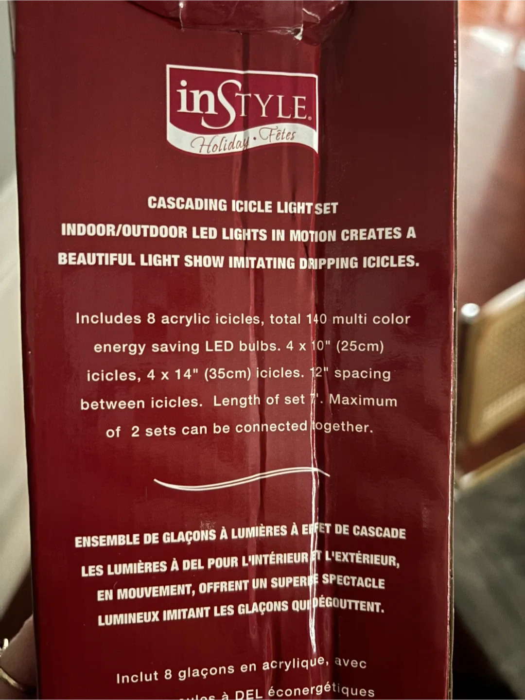 InStyle Holiday Cascading Icicle Light Set image indicator(4)