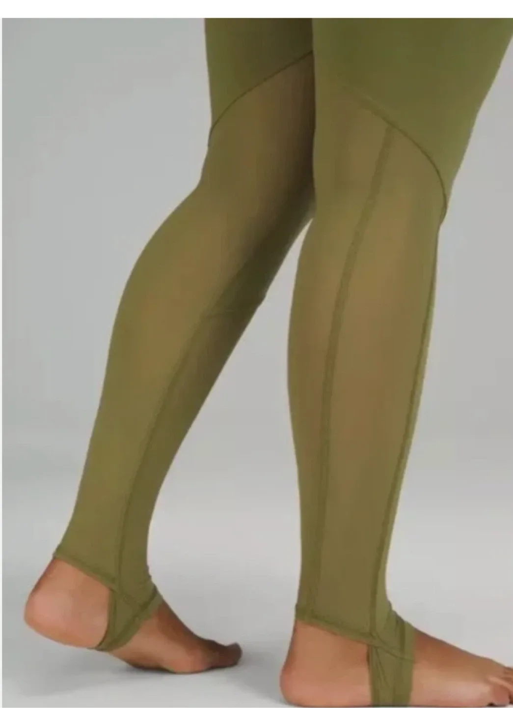 Lululemon Olive Green Stirrup Leggings image indicator(2)