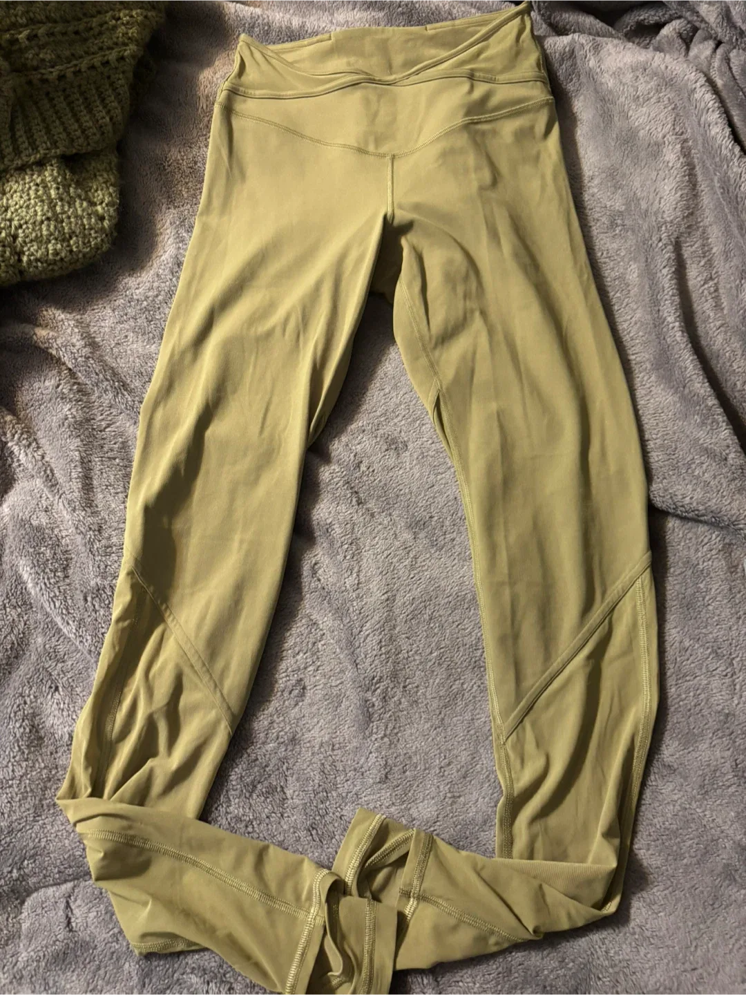 Lululemon Olive Green Stirrup Leggings image indicator(7)