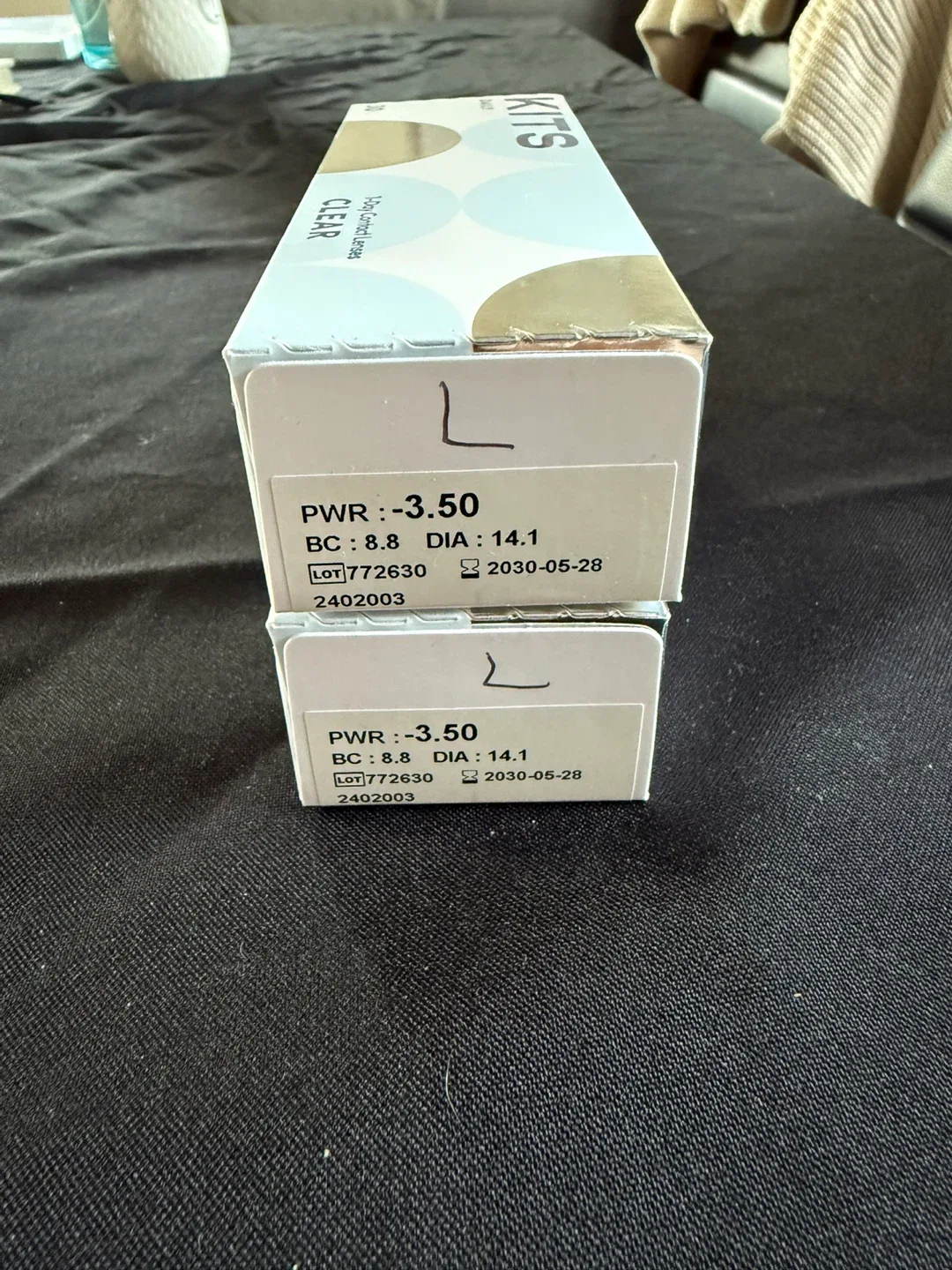 KITS Daily Clear Contact Lenses -3.50 PWR