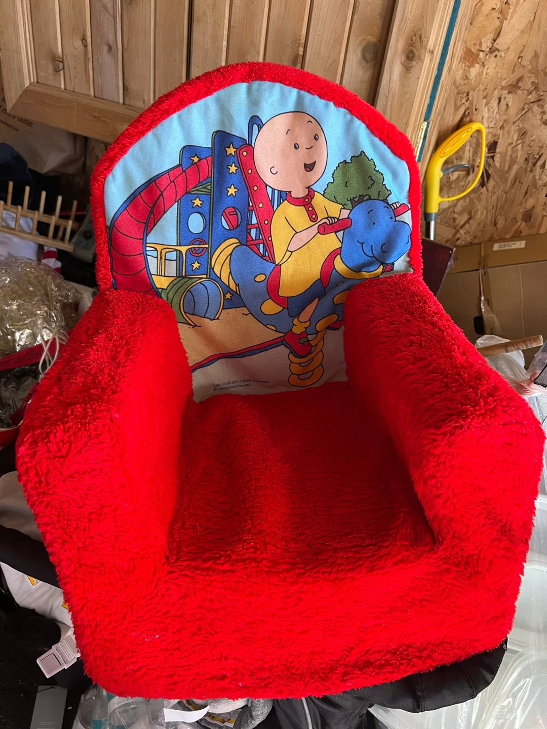 Caillou Kids' Red Plush Chair