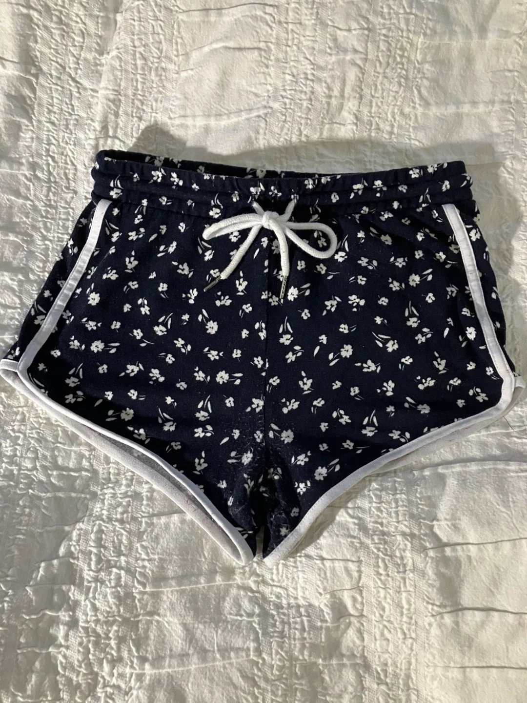 Floral Print Navy Shorts