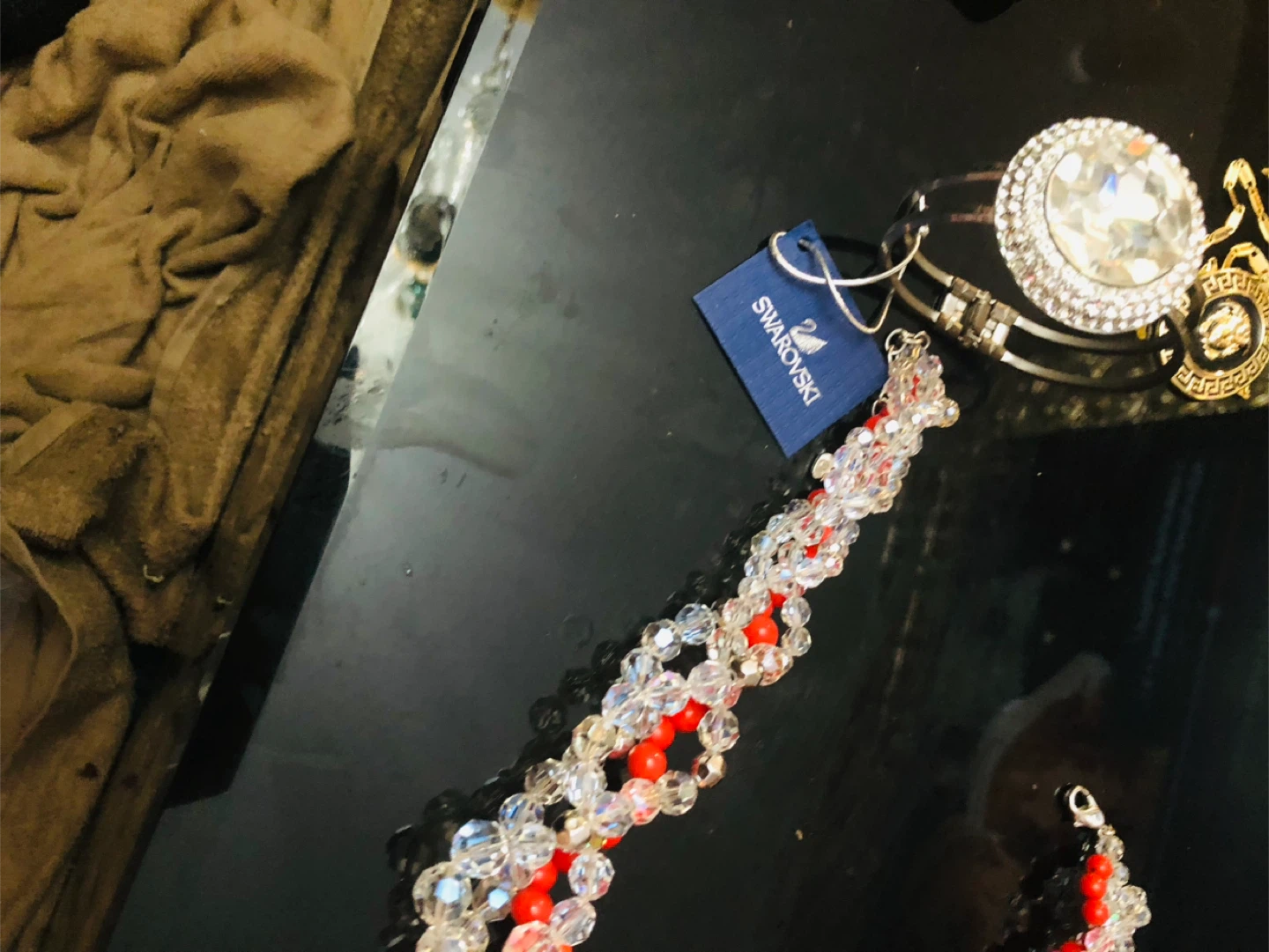 Swarovski Crystal & Red Bead Necklace - photo 3