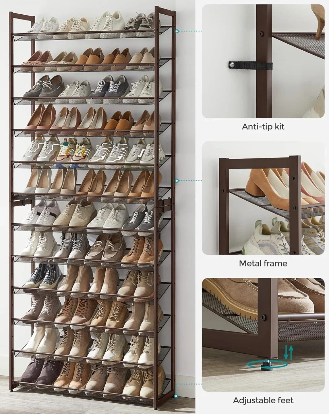 🔥 BRAND NEW SONGMICS 12-Tier Shoe Rack – Holds 48–60 Pairs 🔥 image indicator(4)