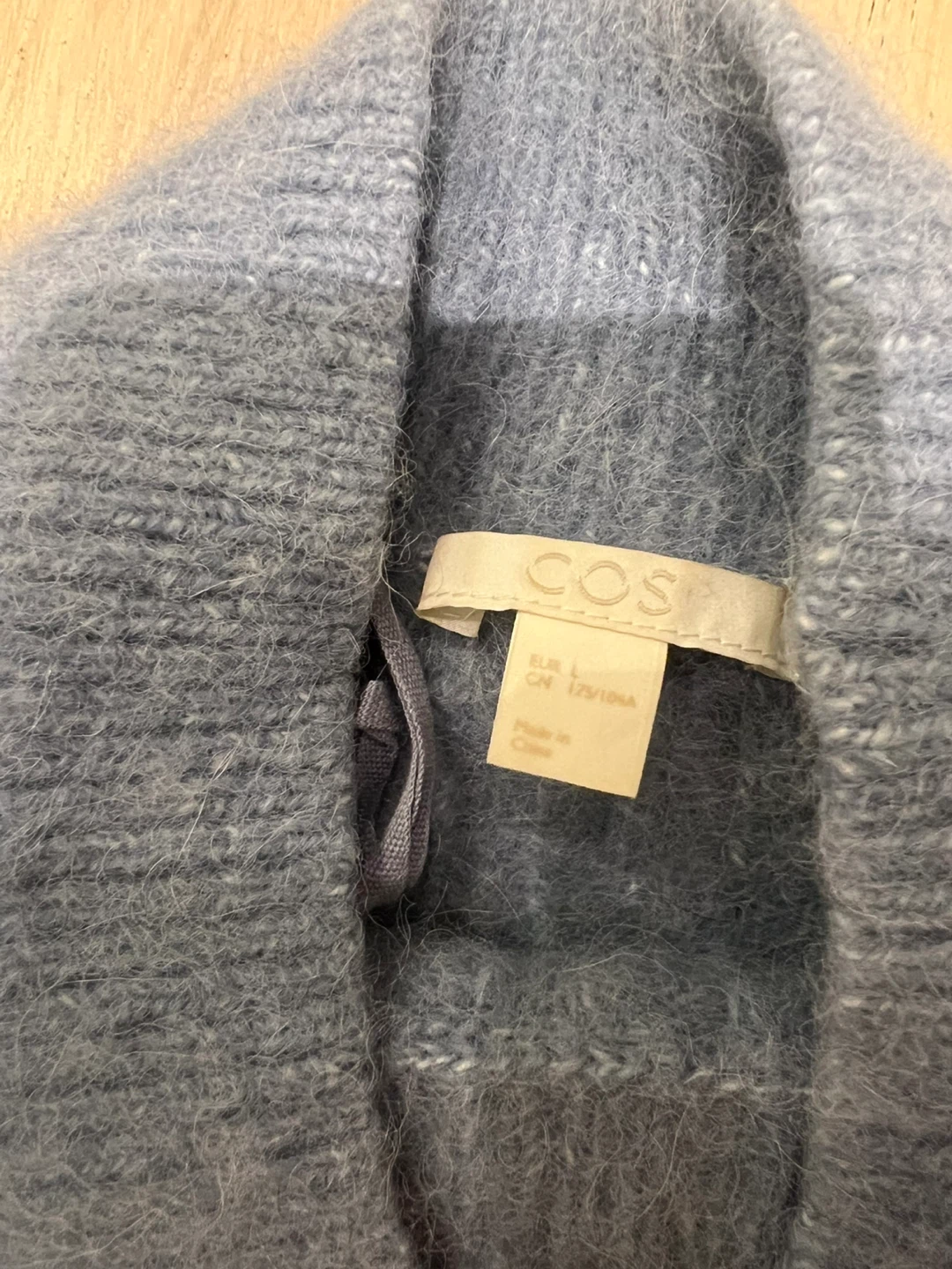 COS Alpaca Blend Blue Sweater - Size L - photo 3