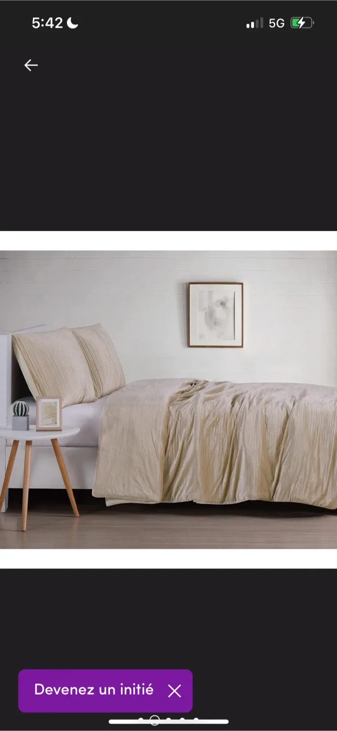 New Beige Bedding Set King image indicator(2)