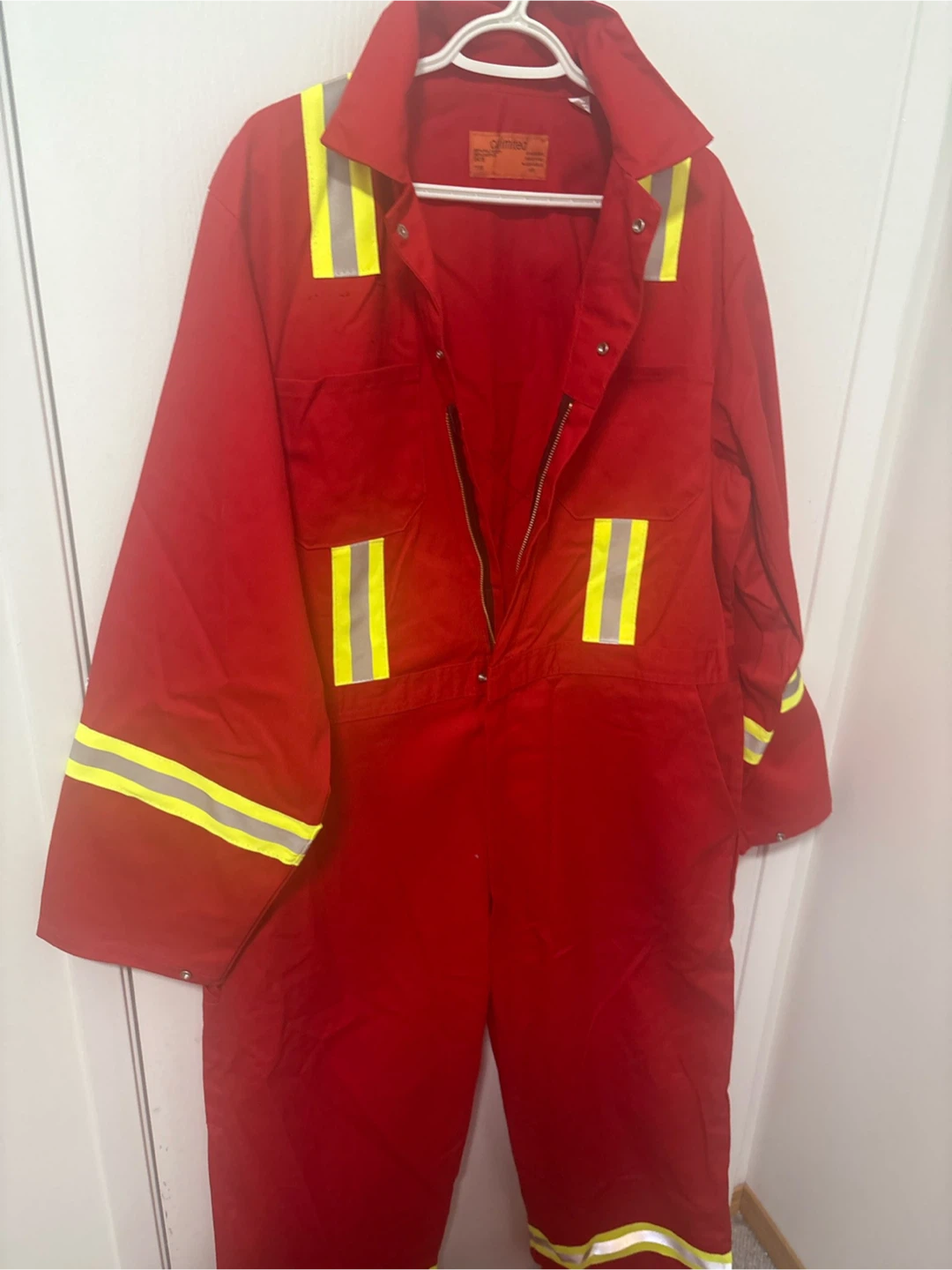 Red Hi-Vis Coverall Work Jumpsuit - photo 2