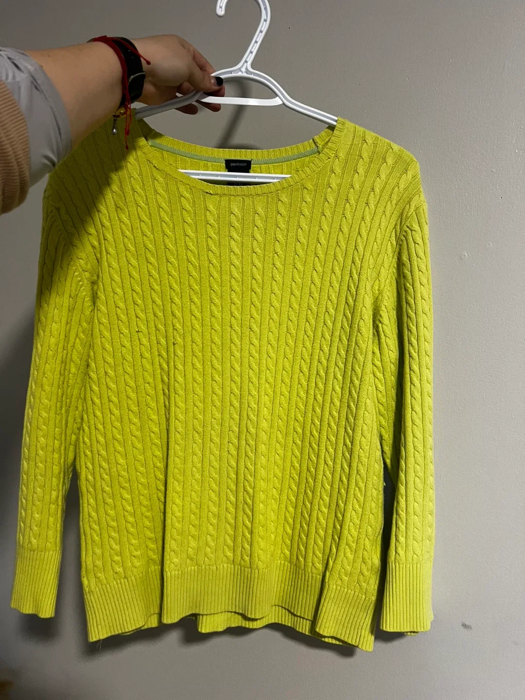 Yellow Cable Knit Sweater