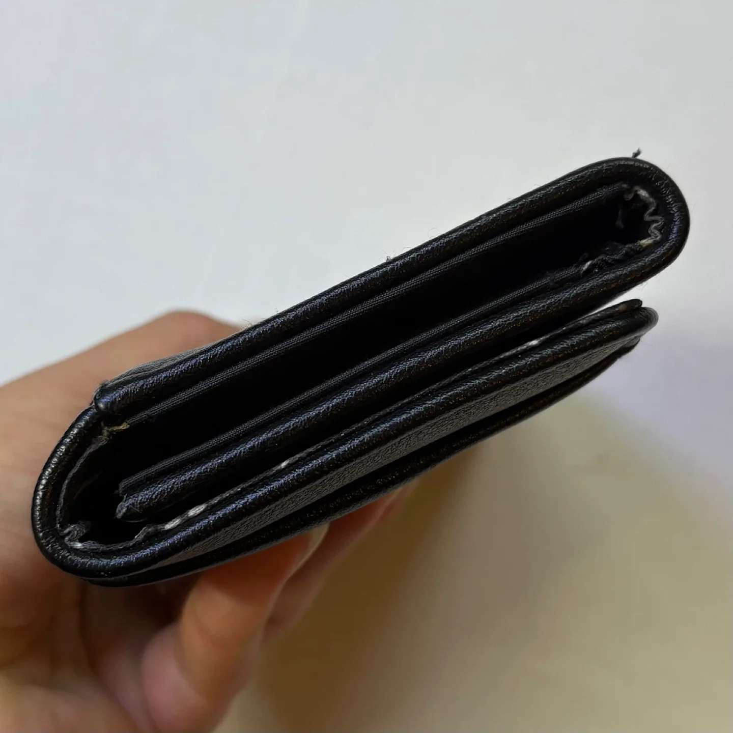 Jessica Simpson Black Pleated Wallet Faux Leather Organizer image indicator(8)