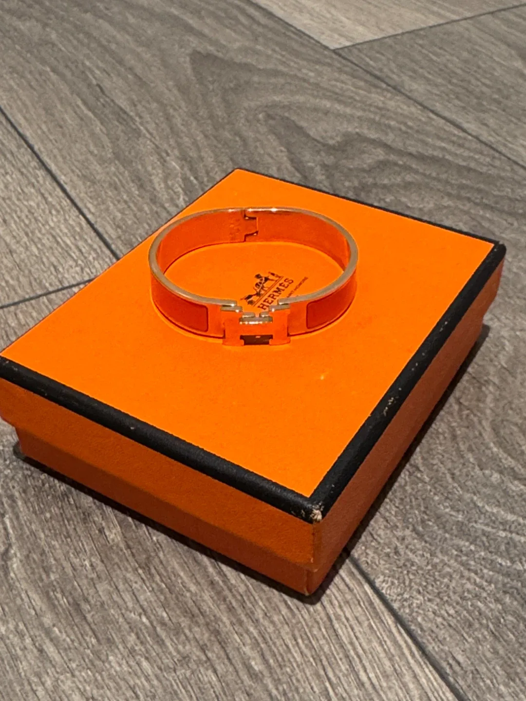 Hermès Clic H Bracelet Orange