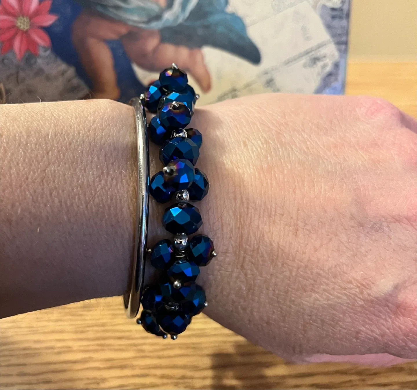 #Cleanout - Blue Crystal Beaded Bracelet