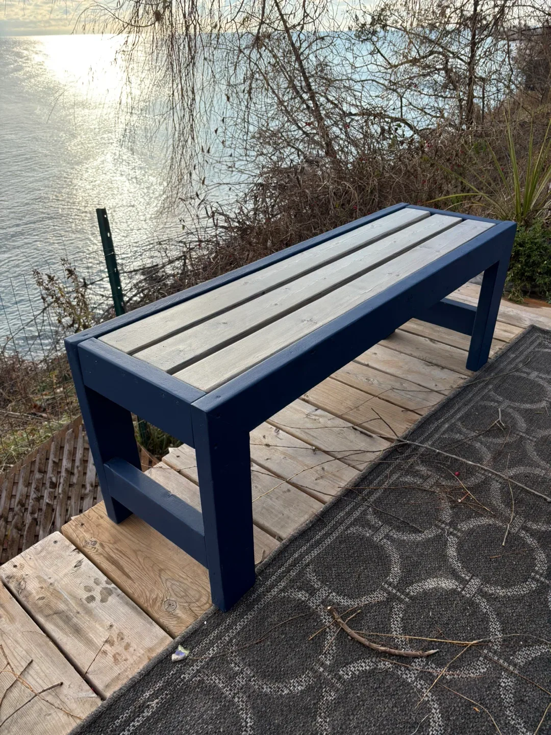 Outdoor Wooden Bench image indicator(3)