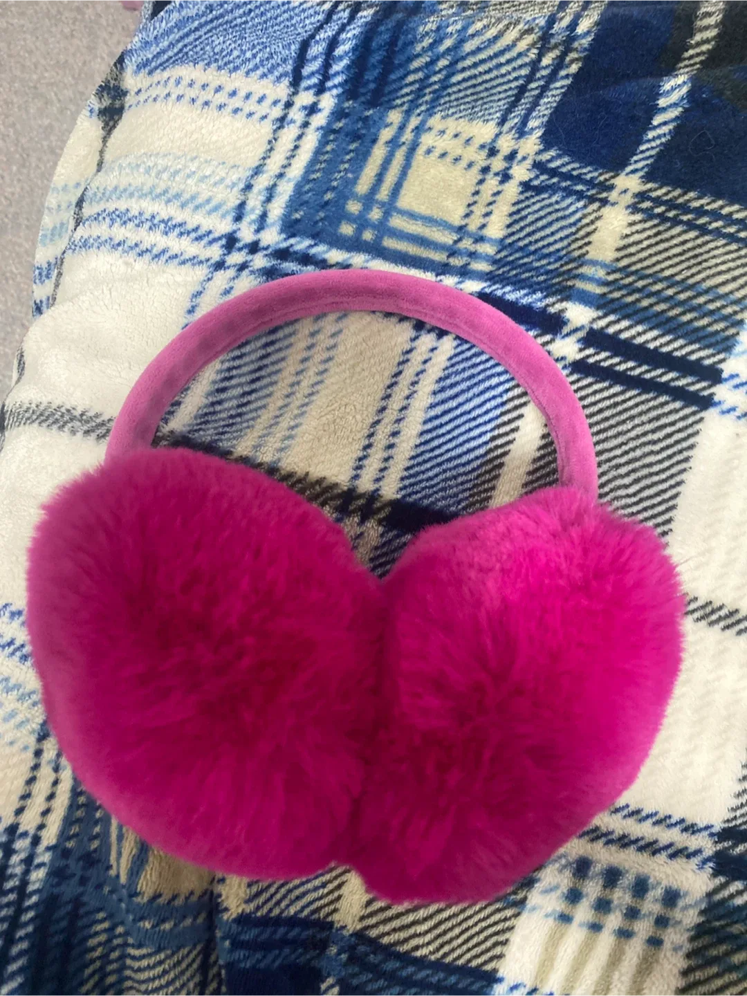 Fuzzy Pink Earmuffs