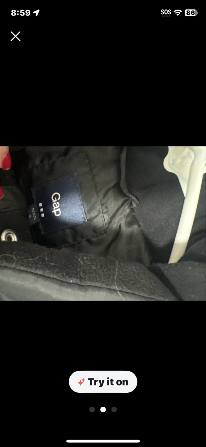 Gap Black Puffer Vest - Size M