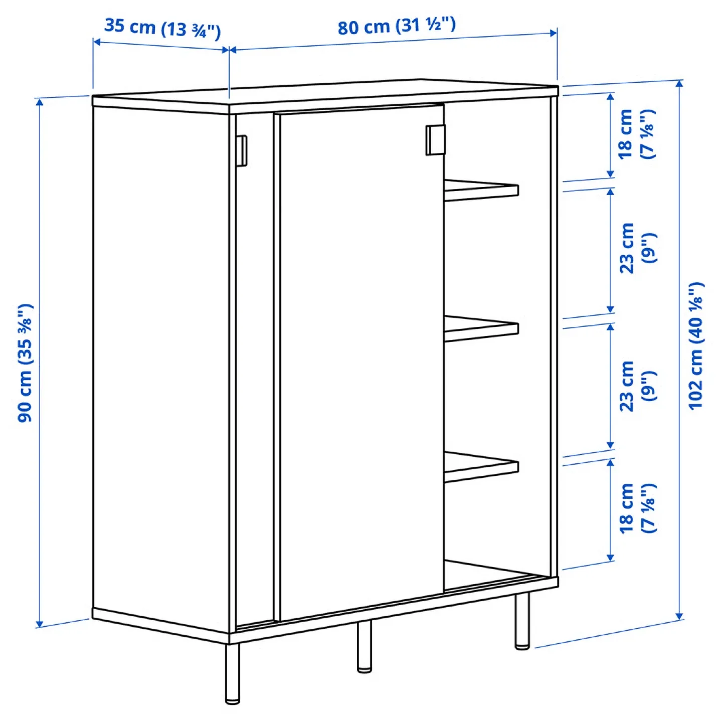 IKEA PAX Wardrobe with Sliding Doors