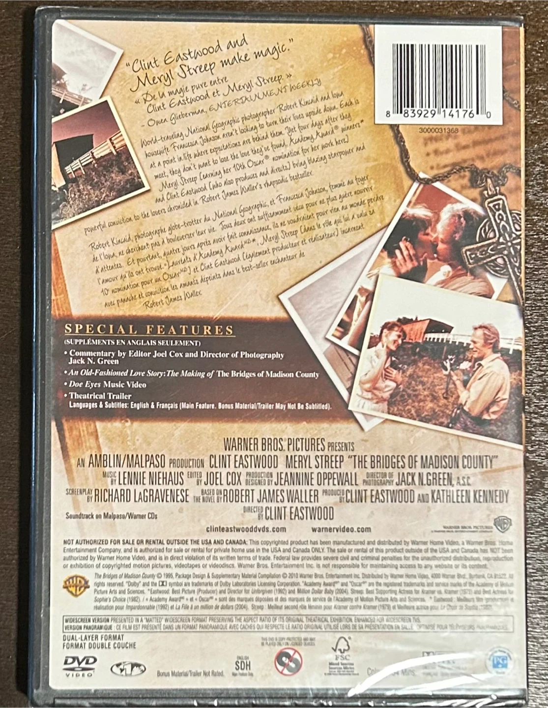 Still Sealed! The Bridges of Madison County DVD #Cleanout - photo 2