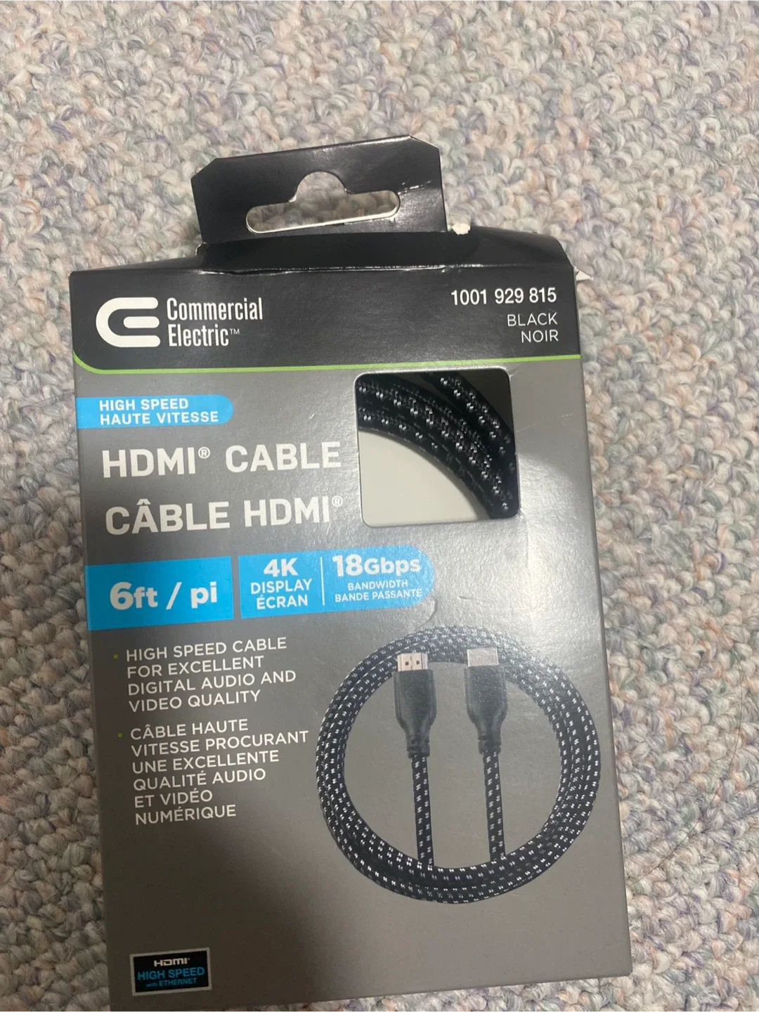 Commercial Electric 6ft HDMI Cable - Black