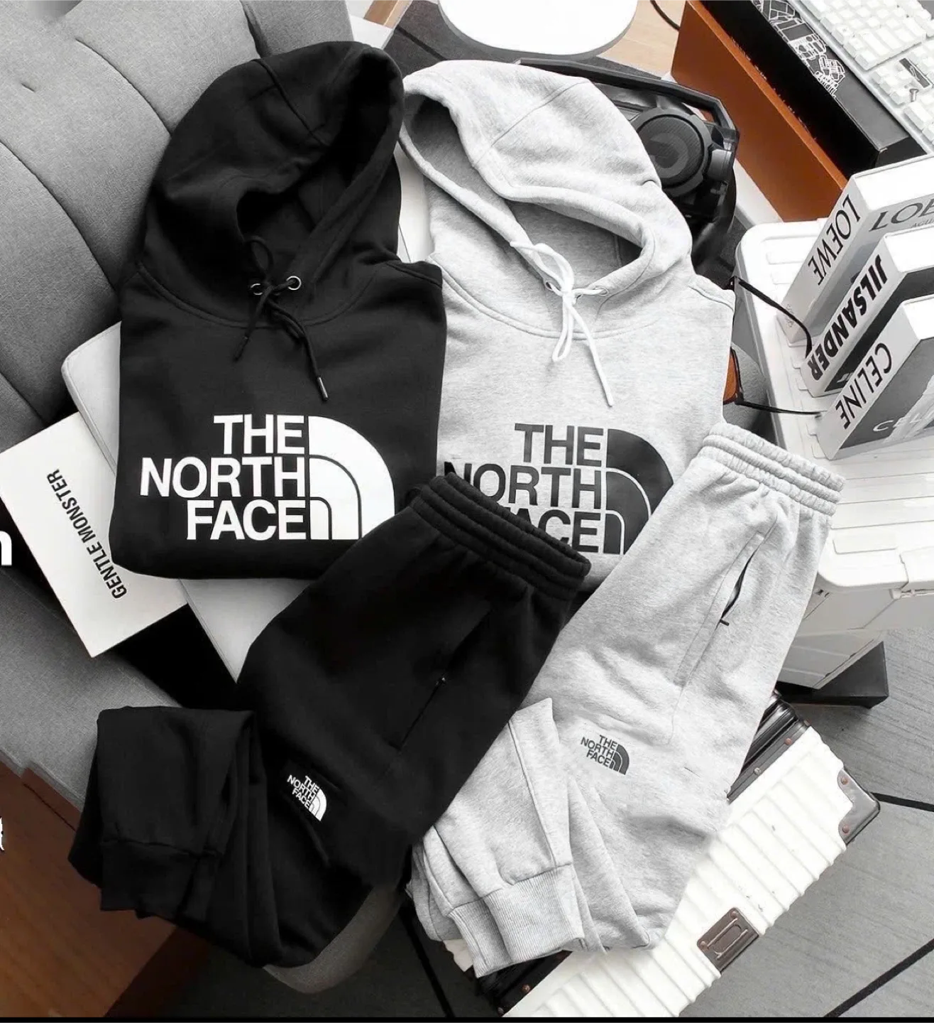 Gorgeous brand new Christmas North Face hoodie with pant image indicator(3)