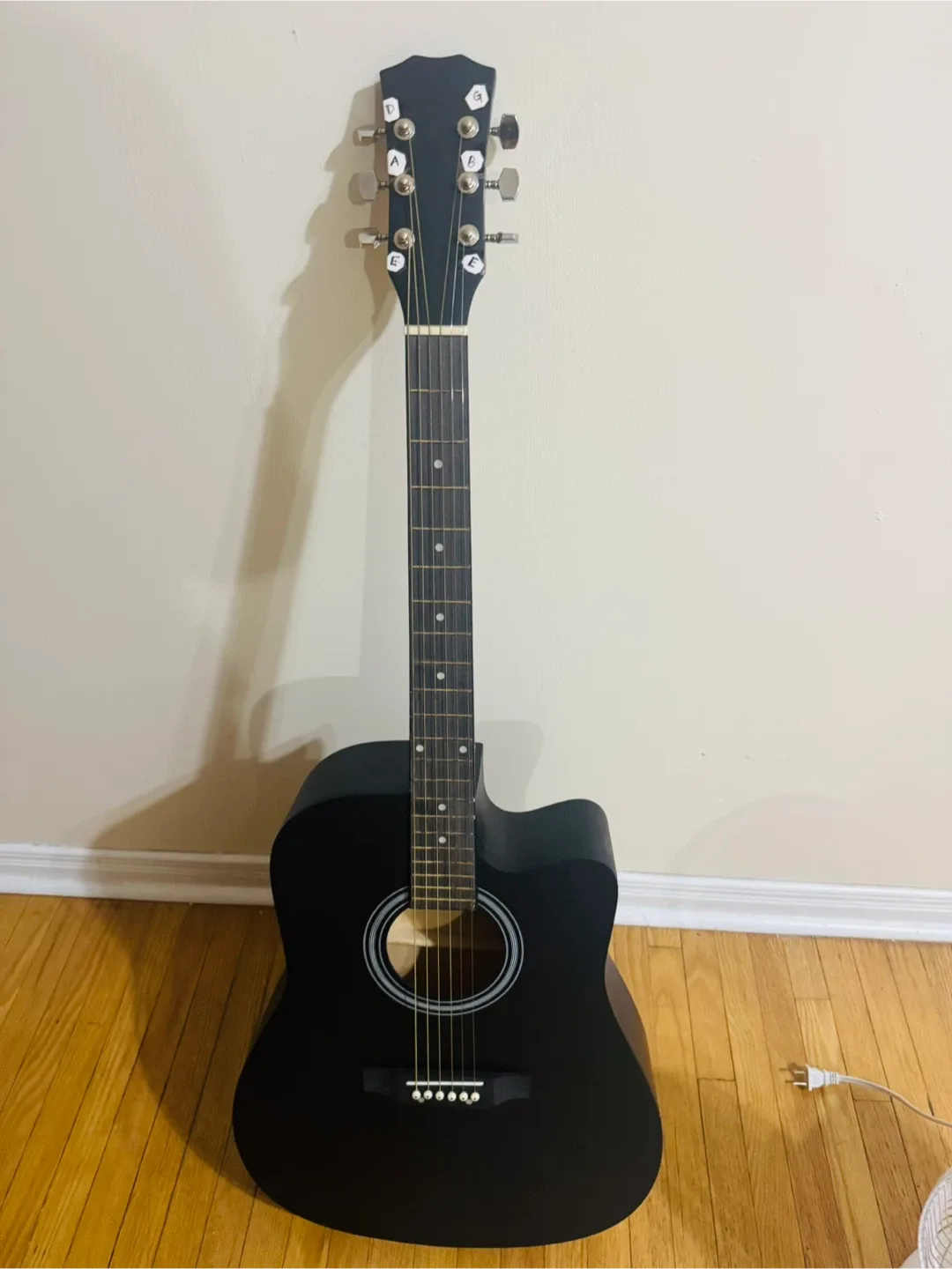 New Acoustic Guitar w/ Case - Black
