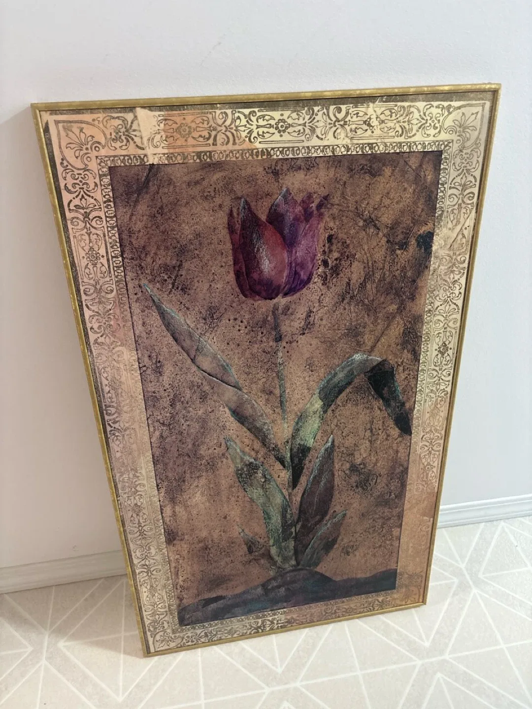 Framed Floral Print Wall Art
