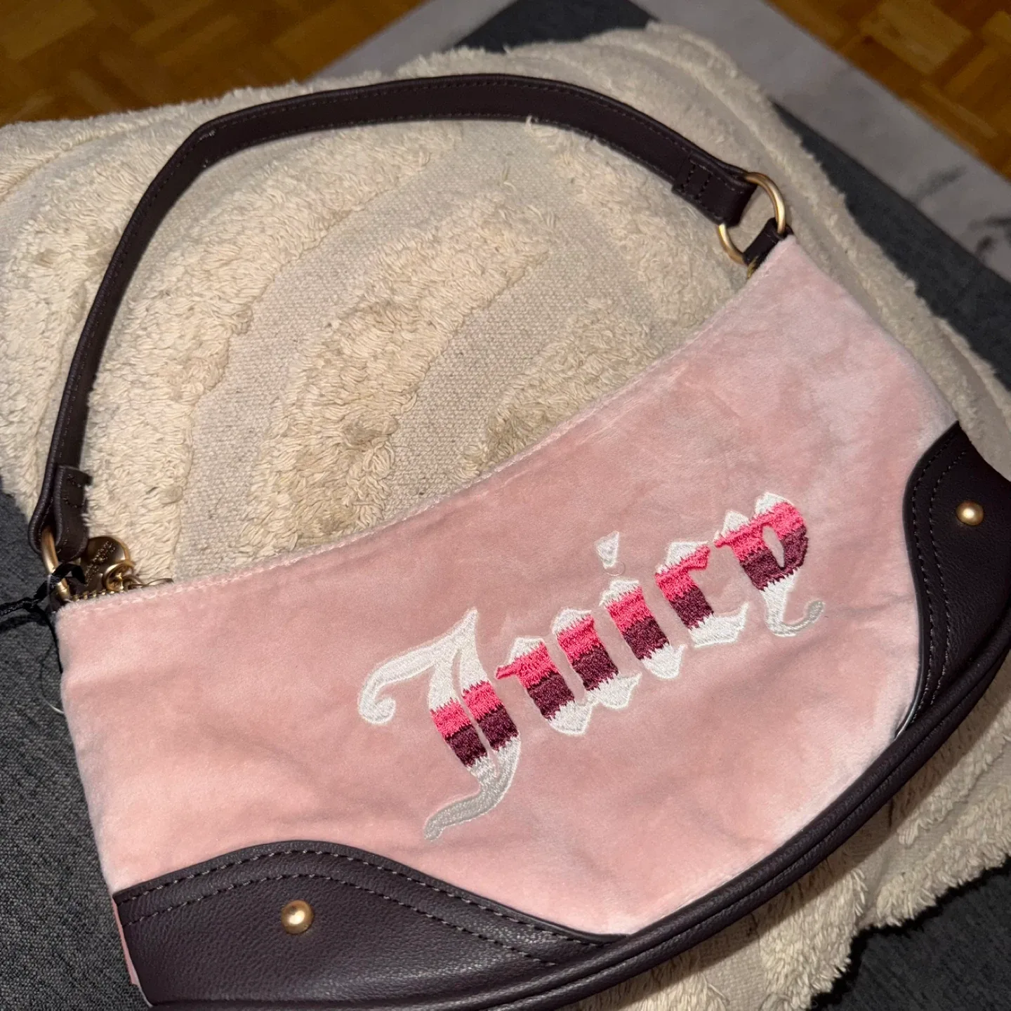 Juicy Couture Pink Velour Mini Bag