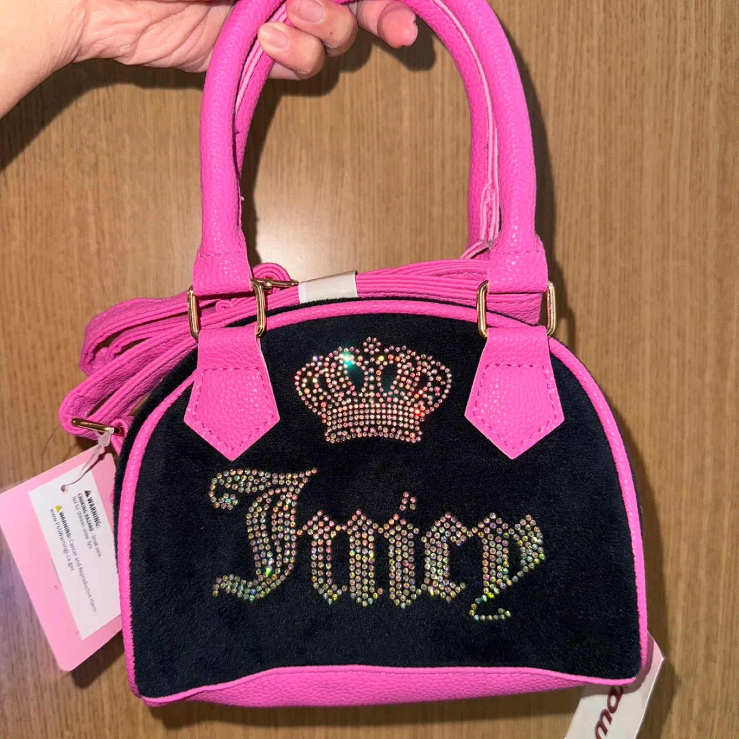 Juicy Couture Pink & Black Handbag image indicator(2)