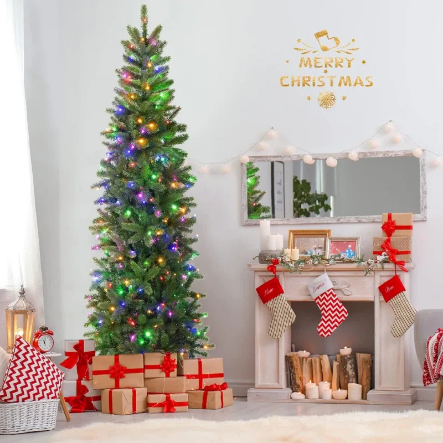 Brand New 6.5ft. Pre-lit Tree From Wayfair.ca Remote Pencil Tree