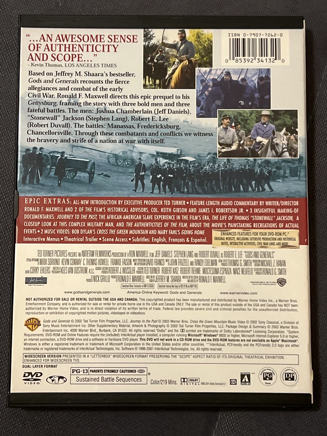 Gods and Generals DVD - Civil War Epic - photo 2