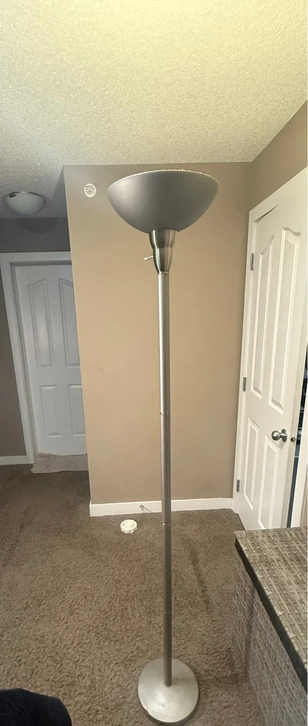 Silver Torchiere Floor Lamp