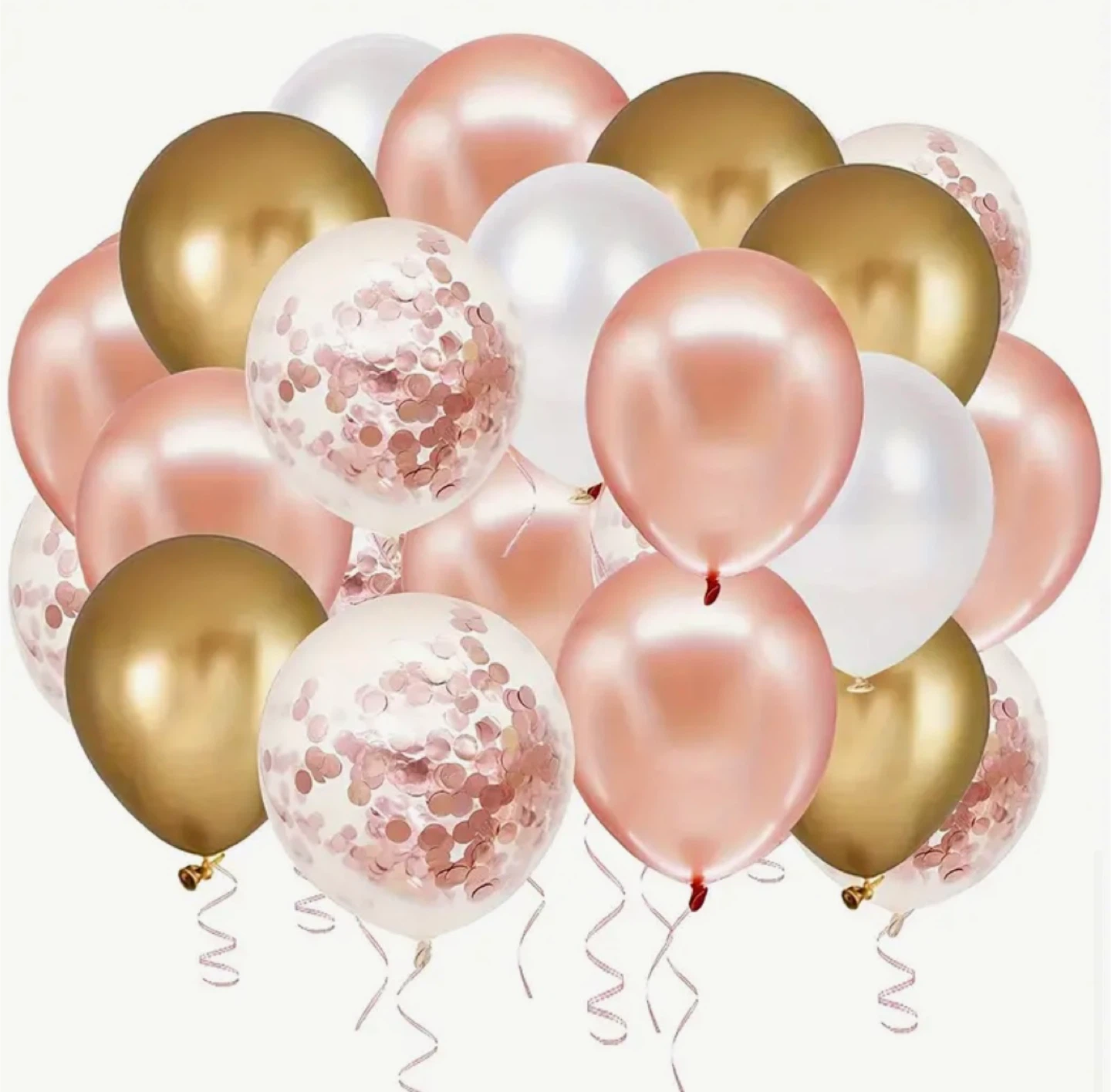 Balloons Set Gold, Rose Gold, White 🥳 - photo 4