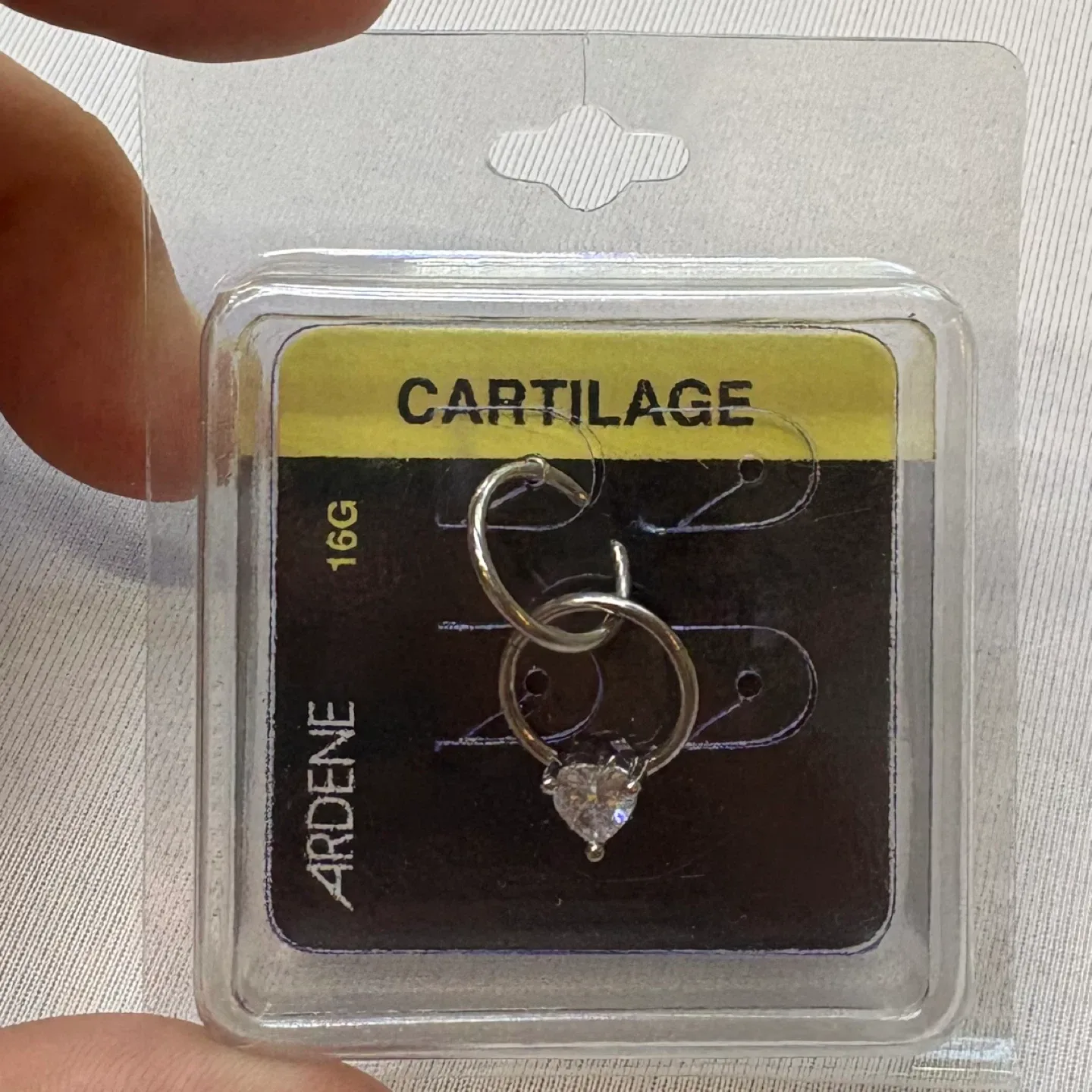 Ardene 14K Gold Plated Silver Cartilage Earring Set 16G Piercing image indicator(2)