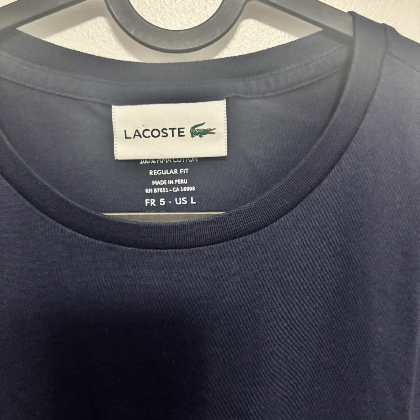 Lacoste Navy Blue T-Shirt - Size L - photo 3