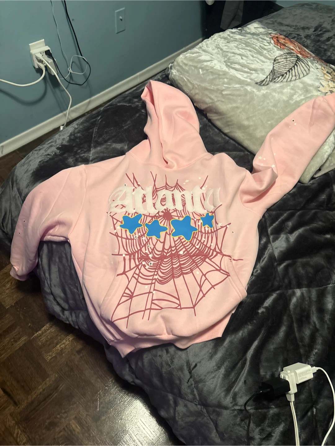 Sp5der Pink Hoodie Size S