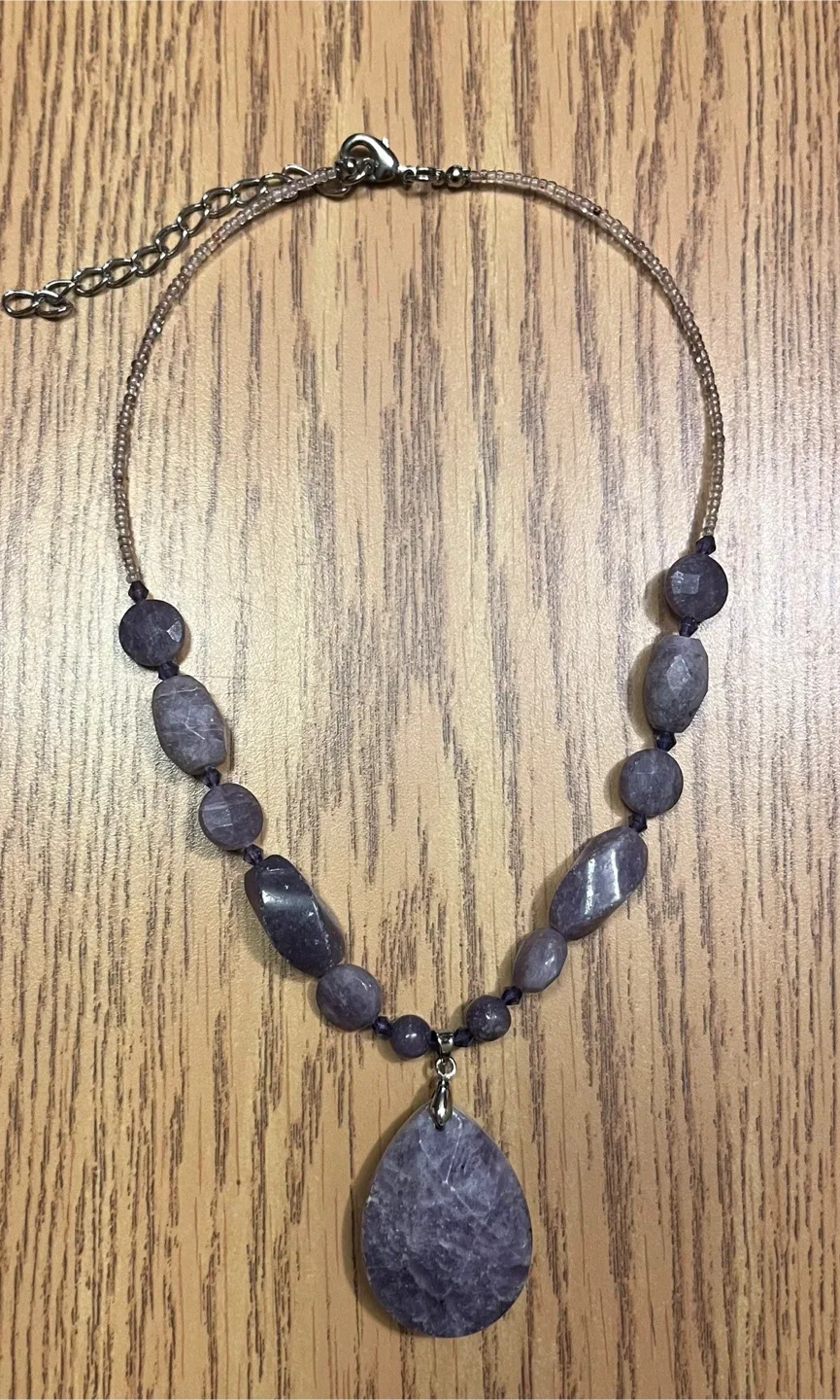 #Cleanout - Purple Stone Pendant Necklace image indicator(2)