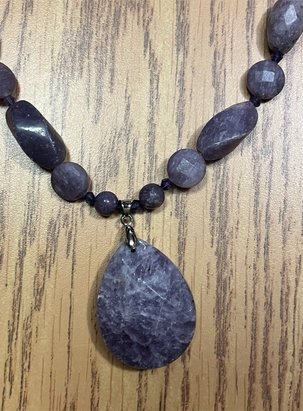 Purple Stone Pendant Necklace - photo 4