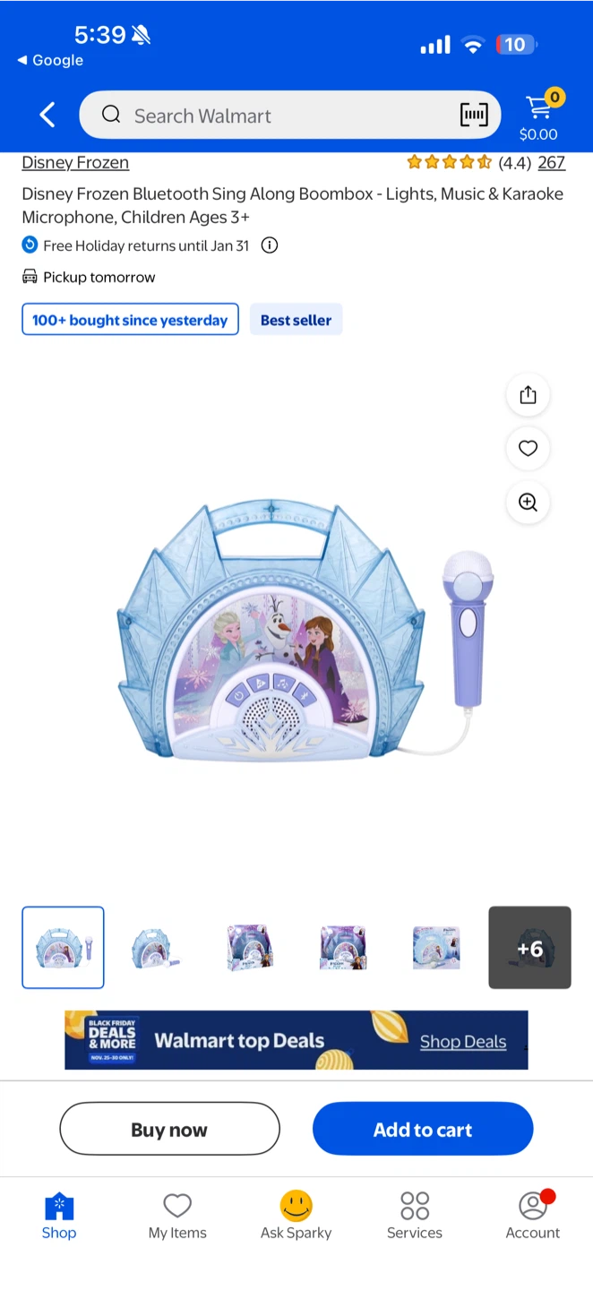 Disney Frozen Bluetooth Sing-Along Boombox - photo 2