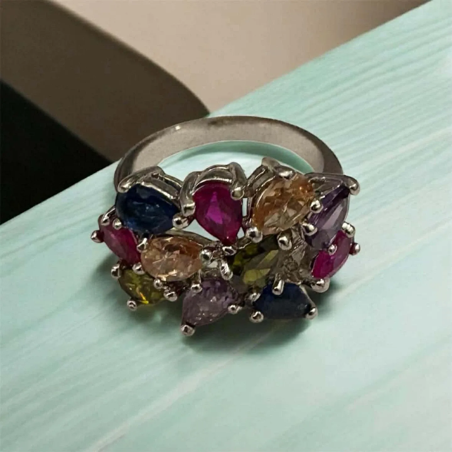 Multi-Color Gemstone Ring