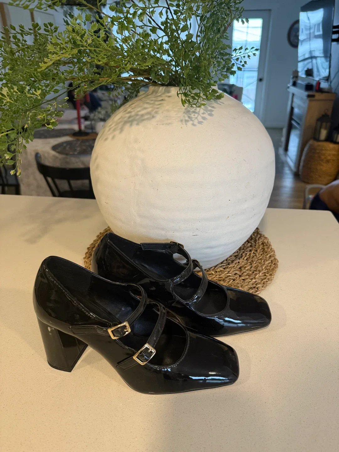 Black Patent Mary Jane Heel