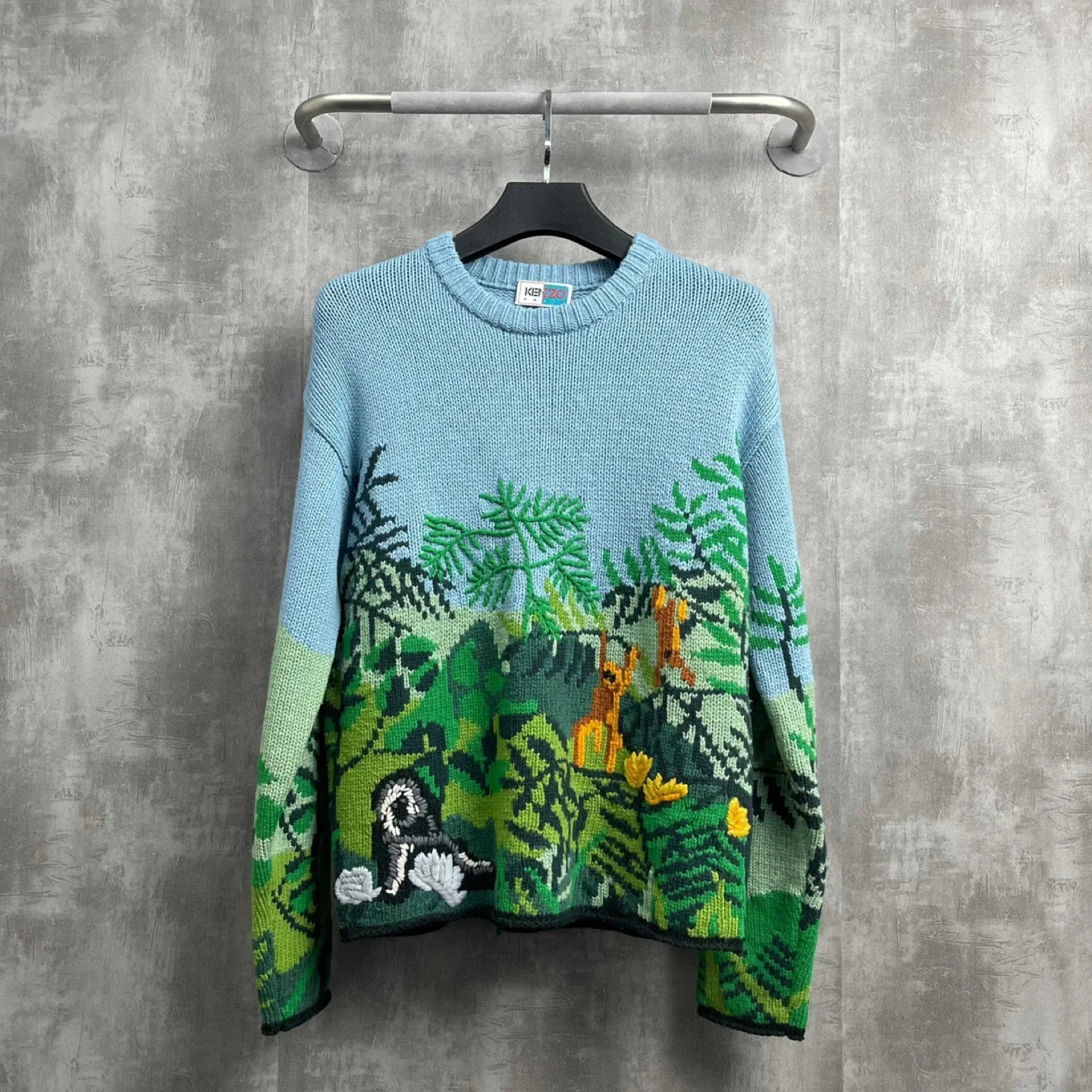 Kenzo Jungle Intarsia Knit Sweater