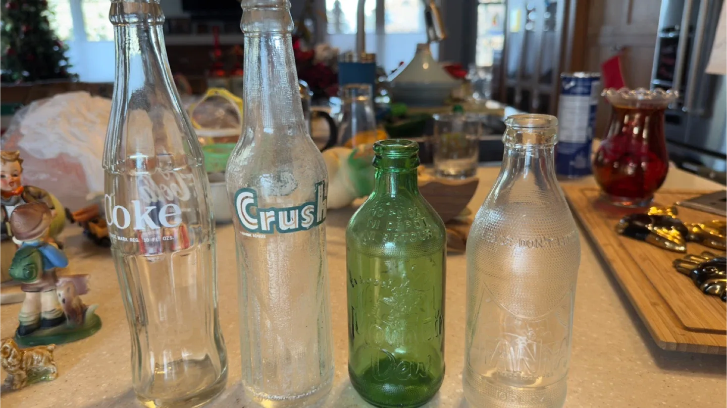 Vintage Coca-Cola, Crush & Other Glass Bottles