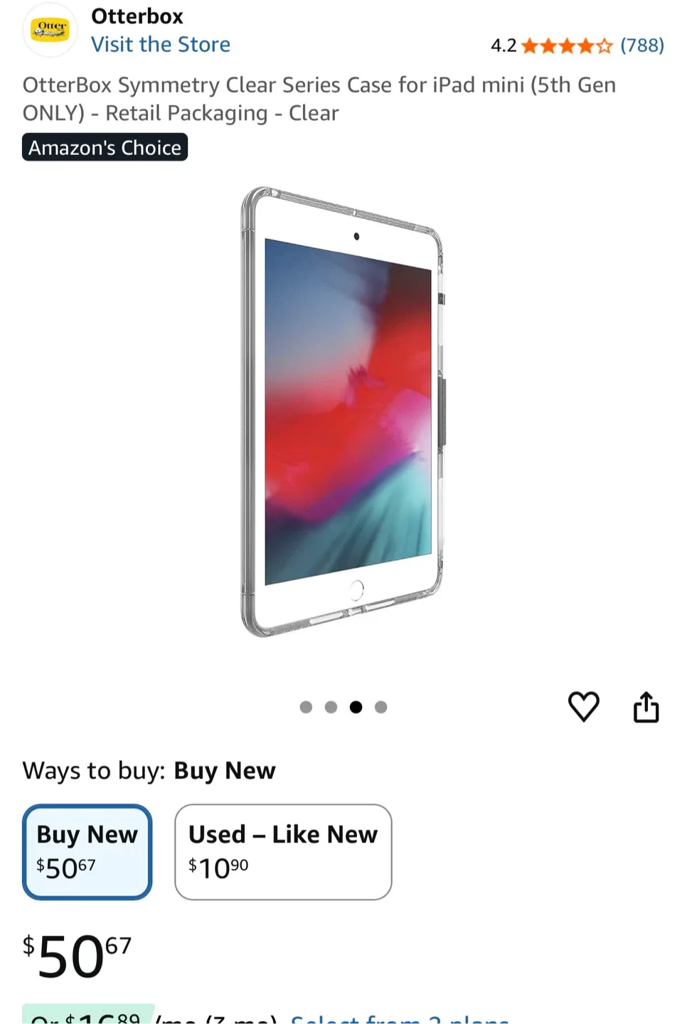 OtterBox Symmetry Clear Case for iPad mini (5th Gen)