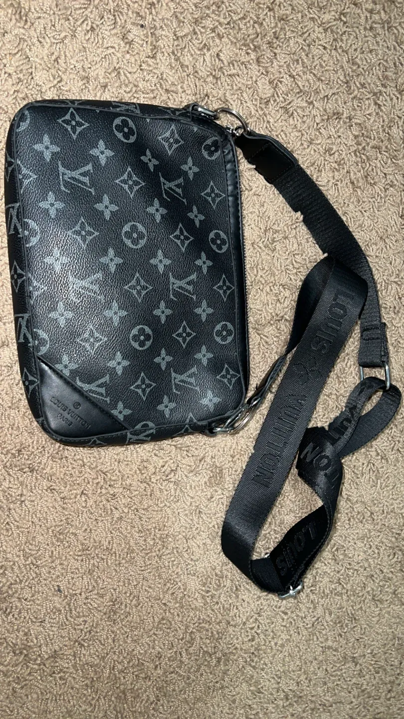 Louis Vuitton Black Monogram side bag