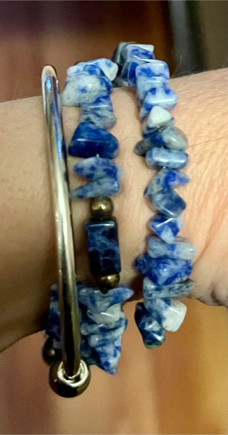 #Cleanout - Blue Stone Chip Bracelet