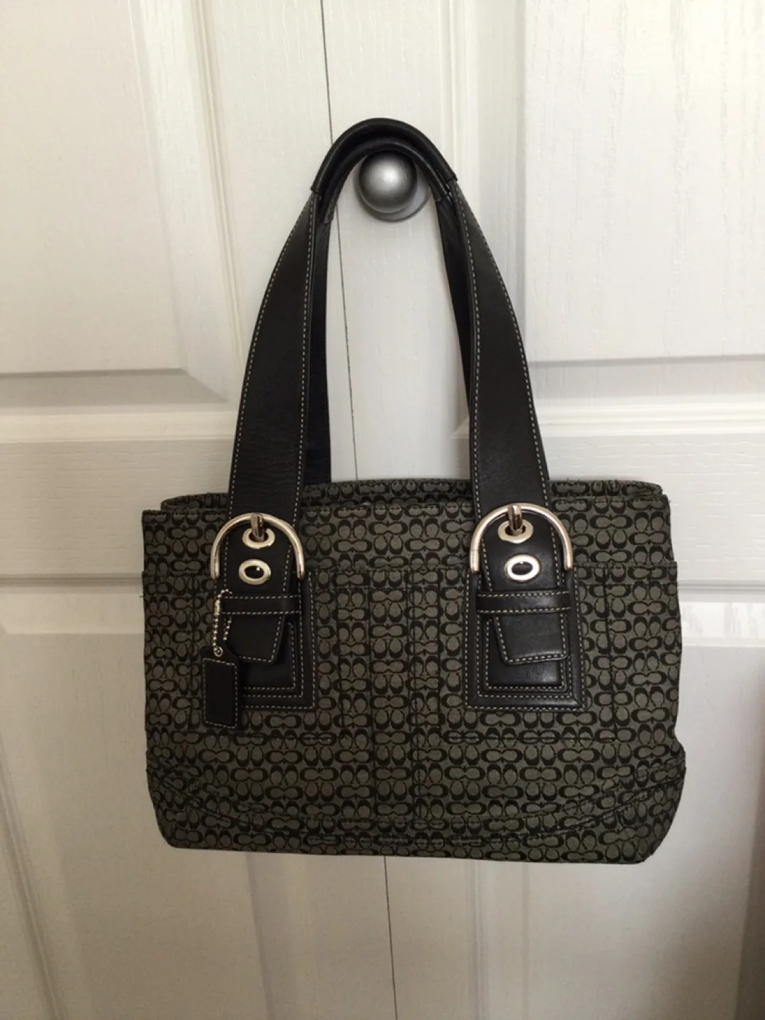Coach Signature Tote Bag - Black/Grey