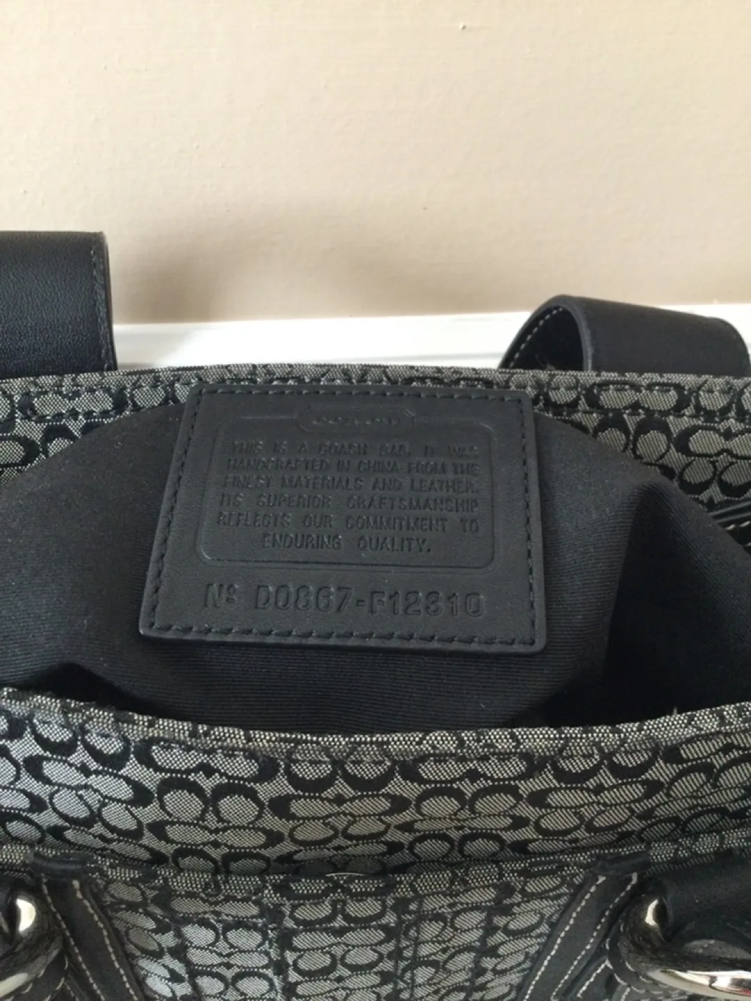 Coach Signature Tote Bag - Black/Grey image indicator(3)