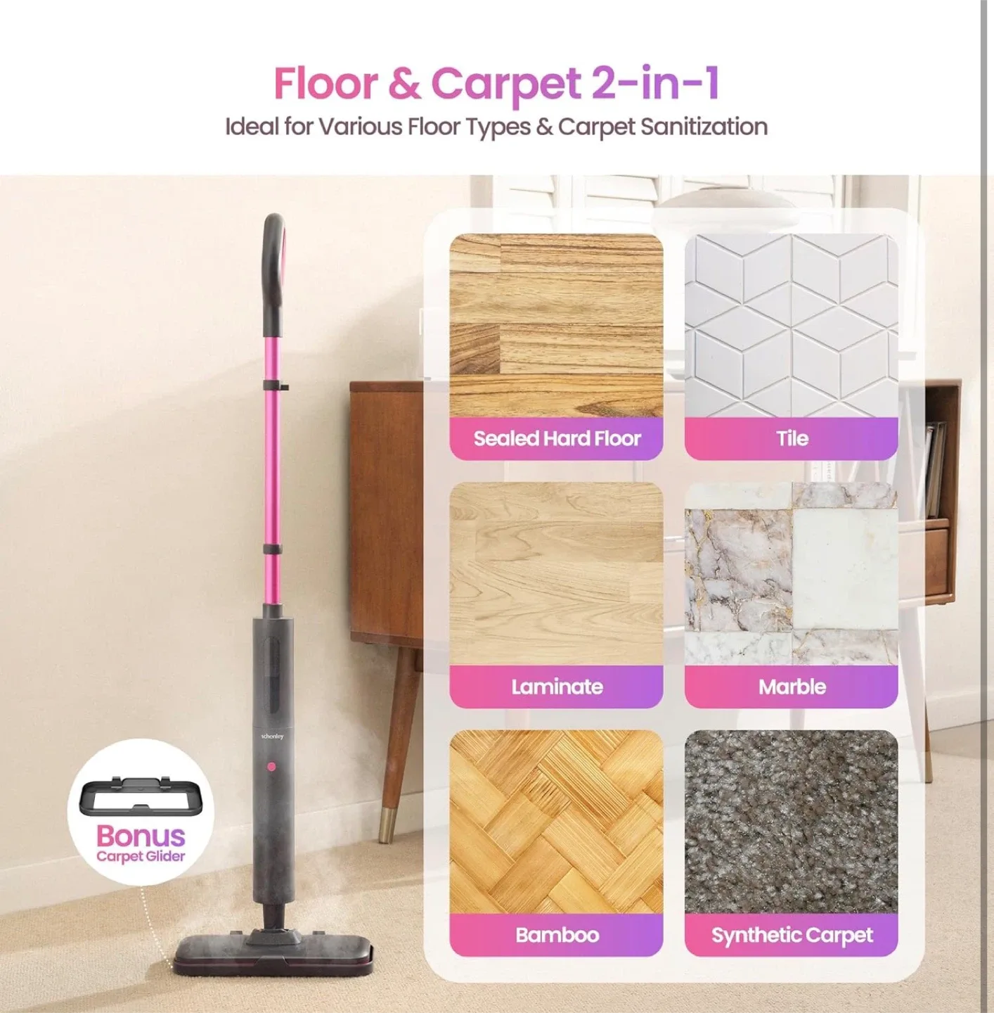 LIKE NEW Powerful Steam Cleaner Mop image indicator(7)