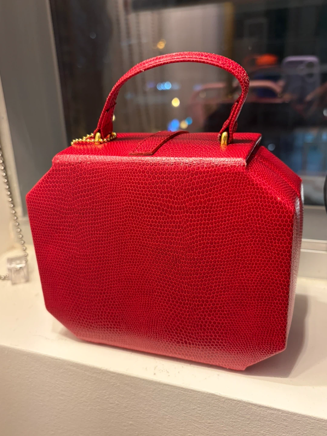 Wolf Designs Red Leather Jewelry Box #cleanout - photo 3