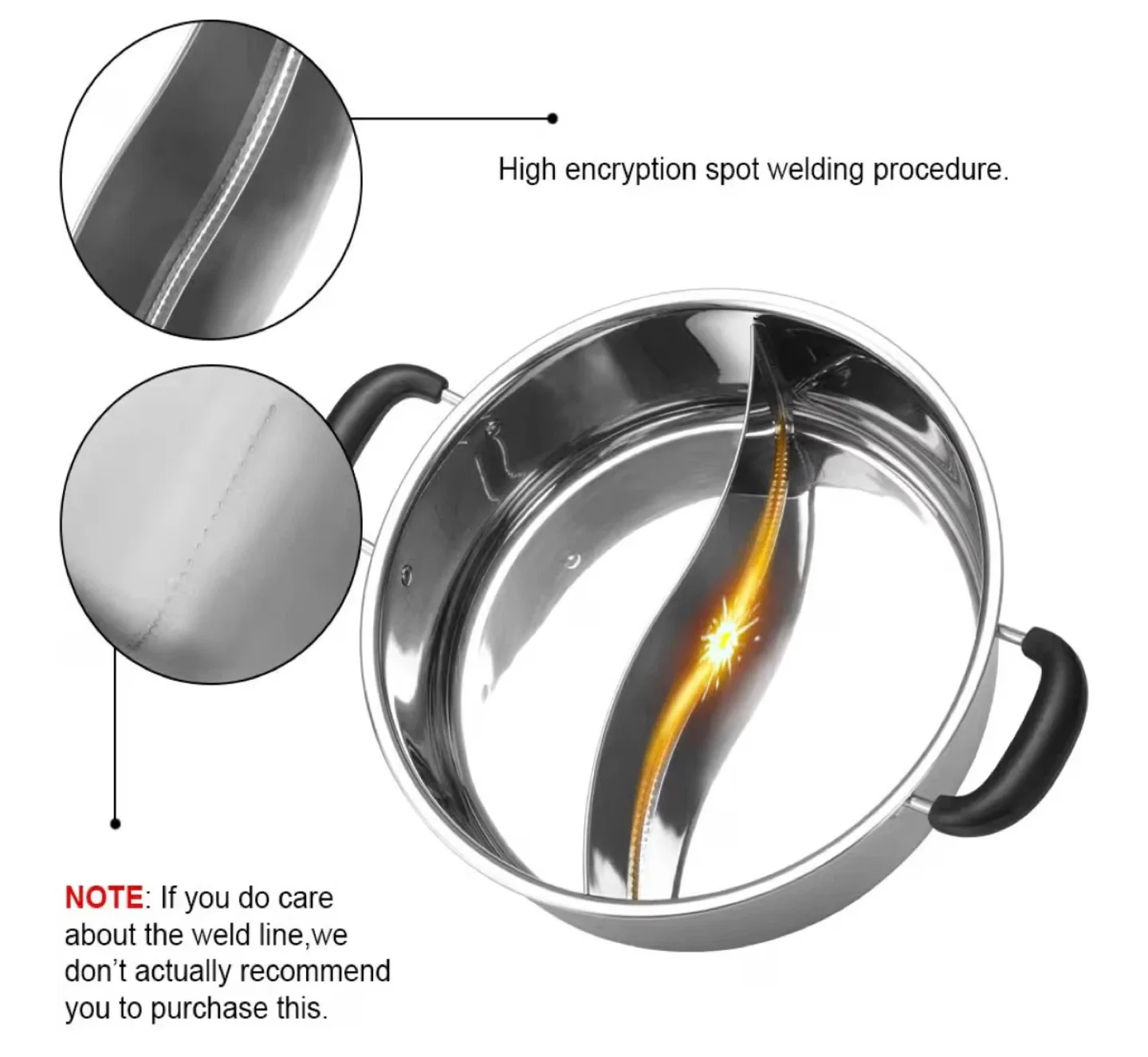 11” Stainless Steel Shabu Hot Pot with Lid (New) image indicator(3)