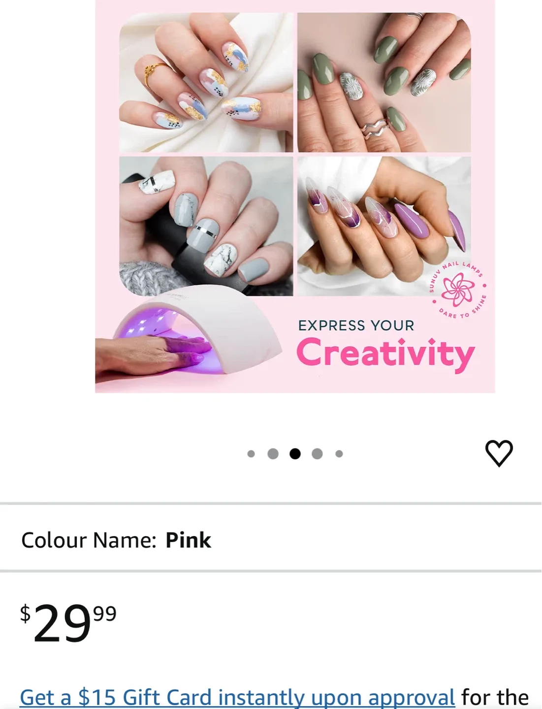 SUNUV SUNone 2-in-1 UV LED Nail Lamp - Pink image indicator(4)